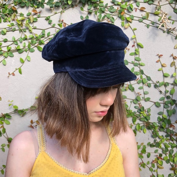 velvet newsboy hat
